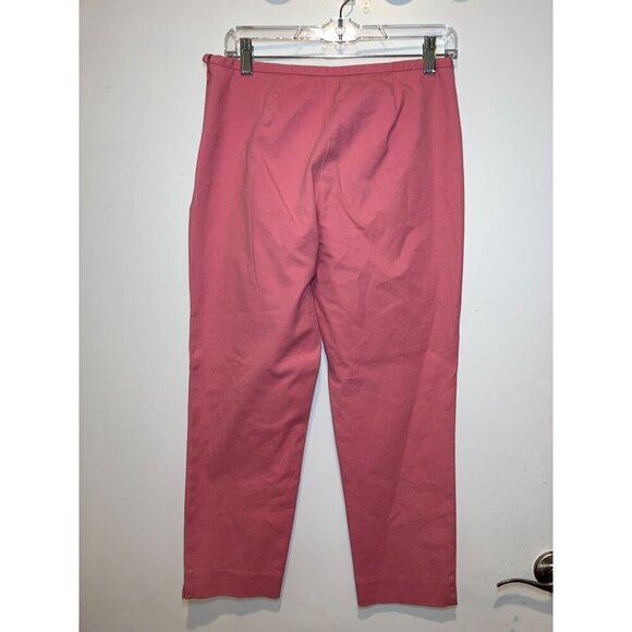 J.McLaughlin Womens Pink Straight-Leg Pants Size 4 Cotton Blend Comfortable Fit - Picture 4 of 8